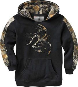 Legendary Whitetails Kids Camo Outfitter Hoodie, Onyx, Large by Legendary Whitetails