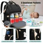 Diaper Bag Backpack with Changing Station, Large Black Baby Bags for Girl Boys Dad Mom, Baby Shower Gifts, Baby Registry Search, Baby Stuff for Newborn Essentials Must Haves Items by ROSEGIN