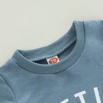 Toddler Baby Boy Clothes Letter Short Sleeve T Shirt Top Boys Shorts with Pocket Cute Summer Outfit 2Pcs Set (Little Dude Blue,18-24 Months) from YINGISFITM