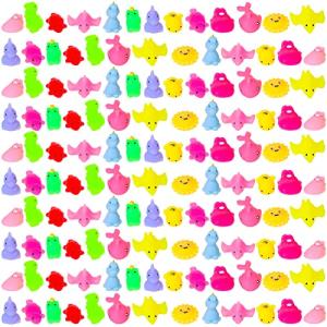 150 Pcs Mochi Toys Bulk for Kids Party Favors Kawaii Mini Squishies Mochi Animals Stress Relief Toys Fidget Toys for Valentines Adult Boys Girls Birthday Gift Classroom Prizes, Random Styles by Leitee