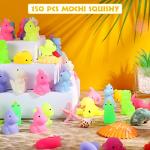 150 Pcs Mochi Toys Bulk for Kids Party Favors Kawaii Mini Squishies Mochi Animals Stress Relief Toys Fidget Toys for Valentines Adult Boys Girls Birthday Gift Classroom Prizes, Random Styles by Leitee