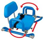 HydroSlide Sliding Shower Chair for Bathtub, Elderly Assistance Products, Transfer Chair Assist for Seniors, Disabled Products for Adults, Bathroom Aid, Padded Swivel Seat, Back, & Handles, Adjustable (Blue) from Platinum Health