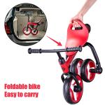 YGJT 4 in 1 Tricycle for Toddlers Age 2-5, Folding Kids Trike Tricycles Toddler Bike with Adjustable Seat and Removable Pedal, Baby Balance Bike Ride-on Toys Gift for Baby Boys Girls Birthday by YGJT