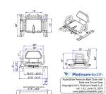 HydroSlide Sliding Shower Chair for Bathtub, Elderly Assistance Products, Transfer Chair Assist for Seniors, Disabled Products for Adults, Bathroom Aid, Padded Swivel Seat, Back, & Handles, Adjustable (Blue) from Platinum Health