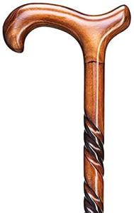 WhopperIndia Handmade Wooden Unfolding Walking Cane Twisted Walking Stick with Comfort Grip Handle, Walking Stick 36.5 Inch from WhopperIndia