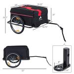 Aosom Bicycle Cargo Trailer, Two-Wheel Bike Luggage Wagon Bicycle Trailer with Removable Cover, Red by Aosom Direct