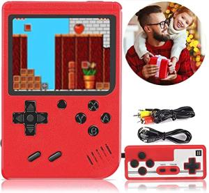 Triyilove Handheld Game Console, Retro Game Console with 500 Classic FC Games 3 Inch Screen 1020mAh Rechargeable Battery Portable Game Console Support TV Connection & 2 Players for Kids Adults (Red) by Triyilove