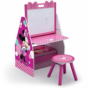 Delta Children Kids Easel and Play Station â Ideal for Arts & Crafts, Drawing, Homeschooling and More - Greenguard Gold Certified, Disney Minnie Mouse by Delta Enterprise Corp - PLA