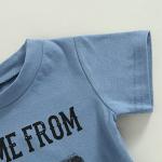 Muasaaluxi Western Baby Boy Summer Clothes Cow Print Short Sleeve T-Shirt Casual Shorts Toddler Boy Outfits 0-3T (Blue, 2-3 Years) by Muasaaluxi