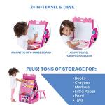 Delta Children Kids Easel and Play Station â Ideal for Arts & Crafts, Drawing, Homeschooling and More - Greenguard Gold Certified, Disney Minnie Mouse by Delta Enterprise Corp - PLA