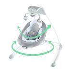 Ingenuity InLighten Baby Swing - Cool Mesh Fabric, Vibrations, Swivel Infant Seat, Nature Sounds, Light Up Motorized Mobile - Braden 35.7x34.3x41.1 Inch (Pack of 1) by Kids II - (Carson, CA)