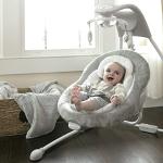 Ingenuity InLighten Baby Swing - Cool Mesh Fabric, Vibrations, Swivel Infant Seat, Nature Sounds, Light Up Motorized Mobile - Braden 35.7x34.3x41.1 Inch (Pack of 1) by Kids II - (Carson, CA)