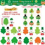 chiazllta 36 Packs St. Patrick's Day Craft Kits DIY Shamrock Art Craft for Preschool Kids, St. Patrickâs Day Make Your Own Shamrock Paper Craft Set for Home Class Game Activities Kindergarten by chiazllta
