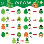 chiazllta 36 Packs St. Patrick's Day Craft Kits DIY Shamrock Art Craft for Preschool Kids, St. Patrickâs Day Make Your Own Shamrock Paper Craft Set for Home Class Game Activities Kindergarten by chiazllta