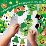chiazllta 36 Packs St. Patrick's Day Craft Kits DIY Shamrock Art Craft for Preschool Kids, St. Patrickâs Day Make Your Own Shamrock Paper Craft Set for Home Class Game Activities Kindergarten by chiazllta