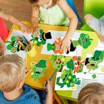 chiazllta 36 Packs St. Patrick's Day Craft Kits DIY Shamrock Art Craft for Preschool Kids, St. Patrickâs Day Make Your Own Shamrock Paper Craft Set for Home Class Game Activities Kindergarten by chiazllta