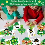 chiazllta 36 Packs St. Patrick's Day Craft Kits DIY Shamrock Art Craft for Preschool Kids, St. Patrickâs Day Make Your Own Shamrock Paper Craft Set for Home Class Game Activities Kindergarten by chiazllta