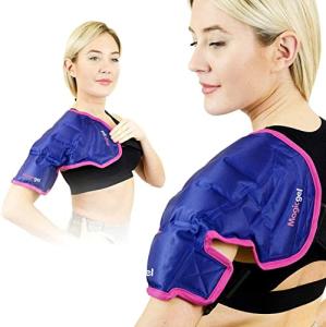 Magic Gel Shoulder Ice Pack - Reusable, Flexible and Long Lasting. Ice Pack for Rotator Cuff Injuries, Bursitis and Swelling. Hot or Cold Therapy Compression Wrap for Left or Right Shoulder - Large from Magic Gel