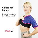 Magic Gel Shoulder Ice Pack - Reusable, Flexible and Long Lasting. Ice Pack for Rotator Cuff Injuries, Bursitis and Swelling. Hot or Cold Therapy Compression Wrap for Left or Right Shoulder - Large from Magic Gel