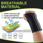 KIAANS Wrist Brace Carpal Tunnel Adjustable Wrist Support for Men Women Right Left Hand Brace for Tendonitis, Arthritis, Sprains (Left Hand-Black, L/XL) by KIAANS