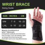 KIAANS Wrist Brace Carpal Tunnel Adjustable Wrist Support for Men Women Right Left Hand Brace for Tendonitis, Arthritis, Sprains (Left Hand-Black, L/XL) by KIAANS