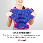 Magic Gel Shoulder Ice Pack - Reusable, Flexible and Long Lasting. Ice Pack for Rotator Cuff Injuries, Bursitis and Swelling. Hot or Cold Therapy Compression Wrap for Left or Right Shoulder - Large from Magic Gel