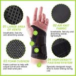 KIAANS Wrist Brace Carpal Tunnel Adjustable Wrist Support for Men Women Right Left Hand Brace for Tendonitis, Arthritis, Sprains (Left Hand-Black, L/XL) by KIAANS