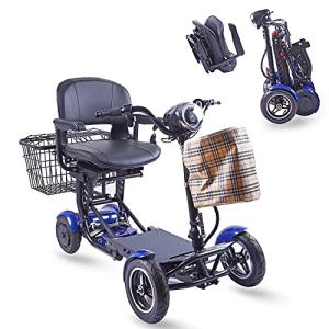 ActiWe Folding Mobility Scooter Carrier, Powered Mobility Scooters for Seniors, All Terrain Motorized Scooter for Adults, Folding Electric Scooter with Seat 4 Wheel Electric Wheelchair Scooter by Actiwe Mobility
