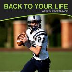 KIAANS Wrist Brace Carpal Tunnel Adjustable Wrist Support for Men Women Right Left Hand Brace for Tendonitis, Arthritis, Sprains (Left Hand-Black, L/XL) by KIAANS