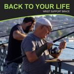 KIAANS Wrist Brace Carpal Tunnel Adjustable Wrist Support for Men Women Right Left Hand Brace for Tendonitis, Arthritis, Sprains (Left Hand-Black, L/XL) by KIAANS