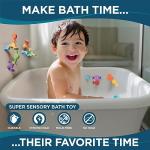 BunMo Fidget Toys Bath Toys and Suction Toys - Sucker Toys are Fun Vibrant Sensory Toys, Kids Toys or Stem Learning Toys - 24 Pack Comes with Fidget Toy Bag from BUNMO