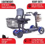 ActiWe Folding Mobility Scooter Carrier, Powered Mobility Scooters for Seniors, All Terrain Motorized Scooter for Adults, Folding Electric Scooter with Seat 4 Wheel Electric Wheelchair Scooter by Actiwe Mobility