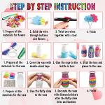 Crafts for Girls Ages 6-12 Make Your Own Flower Bouquet with Buttons and Felt Flowers, Vase Art and Craft for Children - DIY Activity Christmas Birthday Gift for Girls Age 6 7 8 9 10 11 12 Year Old from 7july