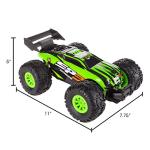 Hey! Play! Remote Control Monster Truck - 2.4GHz RC Off-Road Rugged Toy Vehicle for Kids with Spring Suspension and Oversized Wheels (Green) by Trademark Global