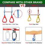 Ninja Warrior Obstacle Course for Kids - 2X50FT Double Ninja Slackline with Most Complete Accessories for Kids, Swing, Trapeze Swing, Rope Ladder, Obstacle Net Plus 1.2M Arm Trainer from Dripex