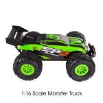 Hey! Play! Remote Control Monster Truck - 2.4GHz RC Off-Road Rugged Toy Vehicle for Kids with Spring Suspension and Oversized Wheels (Green) by Trademark Global