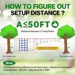 Ninja Warrior Obstacle Course for Kids - 2X50FT Double Ninja Slackline with Most Complete Accessories for Kids, Swing, Trapeze Swing, Rope Ladder, Obstacle Net Plus 1.2M Arm Trainer from Dripex