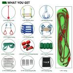 Ninja Warrior Obstacle Course for Kids - 2X50FT Double Ninja Slackline with Most Complete Accessories for Kids, Swing, Trapeze Swing, Rope Ladder, Obstacle Net Plus 1.2M Arm Trainer from Dripex