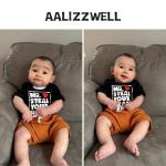 Aalizzwell 3-6 Months Infant Baby Boys Summer Clothes T Shirt Shorts Outfit Spring Clothing Heart Mr Steal Your Black Brown from 