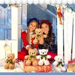 24 Pcs Cute Stuffed Bear Plush Dolls 10 Inch Children's Sleeping and Playing Toys Preschool Stuffed Animals Toys Light Brown Bears Stuffed Animals Plush Toys with Bow Tie for Baby Shower Gender Reveal from HyDren