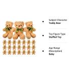 24 Pcs Cute Stuffed Bear Plush Dolls 10 Inch Children's Sleeping and Playing Toys Preschool Stuffed Animals Toys Light Brown Bears Stuffed Animals Plush Toys with Bow Tie for Baby Shower Gender Reveal from HyDren