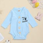 Baby Boy My First Easter Day Outfits Infant Bow Tie Romper Onesie Bunny Pants Toddler Cardigan Gentleman 3pcs Clothes Set 3-6M by 