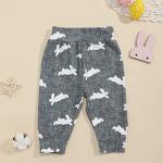 Baby Boy My First Easter Day Outfits Infant Bow Tie Romper Onesie Bunny Pants Toddler Cardigan Gentleman 3pcs Clothes Set 3-6M by 