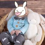 Baby Boy My First Easter Day Outfits Infant Bow Tie Romper Onesie Bunny Pants Toddler Cardigan Gentleman 3pcs Clothes Set 3-6M by 