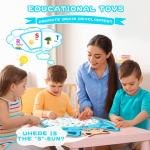 Alphabet Learning Toys for Toddler Kids - Educational Toy Gifts for 1 2 3 4 Year Old Baby Boys Girls, Electronic Interactive Music Talking ABC Poster Wall Chart Birthday Stocking Stuffers for Kid by CHEERFUN