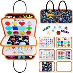 Toddler Busy Board, Montessori Busy Board for Toddlers 3+ Years Old, Sensory Activity Board for Fine Motor Skills, Sensory Board Toys for Toddlers, Educational Preschool Toys for Girls Boys Gift from rosgel