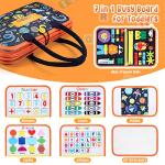 Toddler Busy Board, Montessori Busy Board for Toddlers 3+ Years Old, Sensory Activity Board for Fine Motor Skills, Sensory Board Toys for Toddlers, Educational Preschool Toys for Girls Boys Gift from rosgel