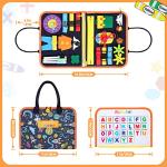 Toddler Busy Board, Montessori Busy Board for Toddlers 3+ Years Old, Sensory Activity Board for Fine Motor Skills, Sensory Board Toys for Toddlers, Educational Preschool Toys for Girls Boys Gift from rosgel