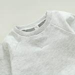 fhutpw Baby Boy Clothes 2pcs Fall Outfits Long Sleeve Solid Sweatshirt T-Shirt Top Striped Drawstring Pants Set (A- Grey & Black, 12-18 Months) by 