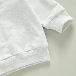 fhutpw Baby Boy Clothes 2pcs Fall Outfits Long Sleeve Solid Sweatshirt T-Shirt Top Striped Drawstring Pants Set (A- Grey & Black, 12-18 Months) by 